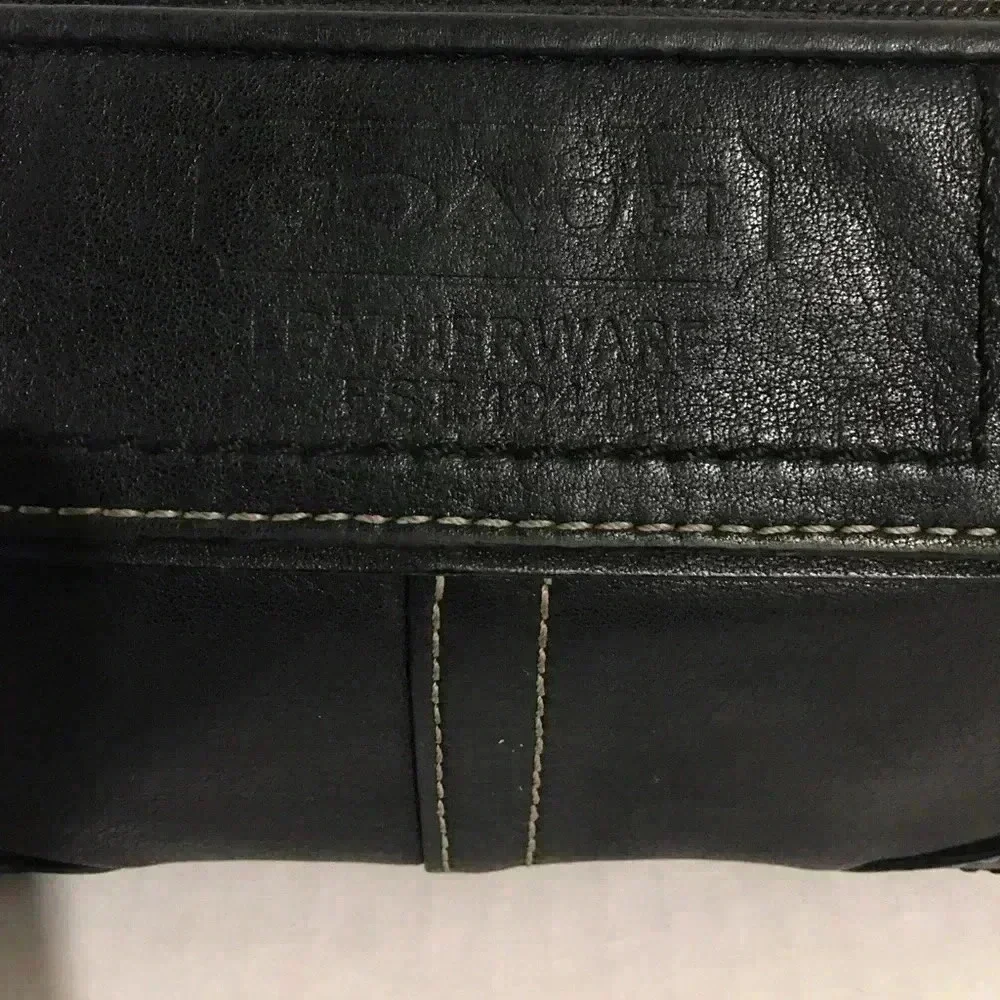 Coach Black leather wristlet bag